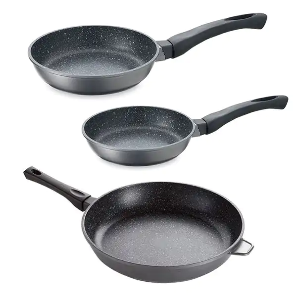 Lot de 3 poêles Dur Comme la Pierre