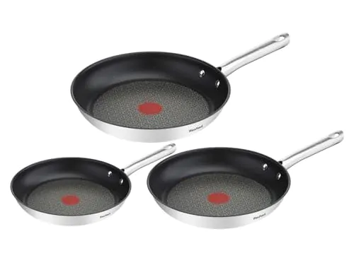 Tefal Duetto Lot de 3 poêles inox