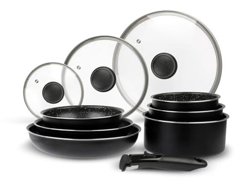 Batterie de Cuisine Aluminium 10 Pièces Sitram