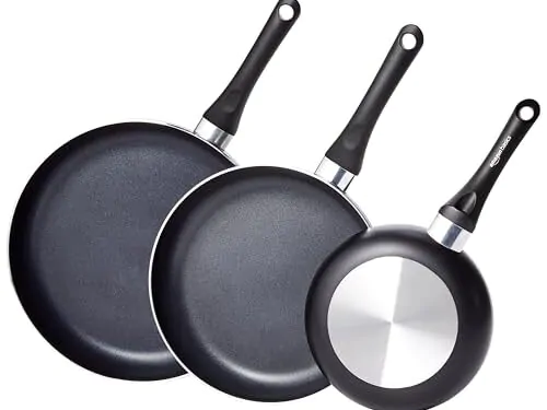 Set de 3 poêles antiadhésives Amazon Basics