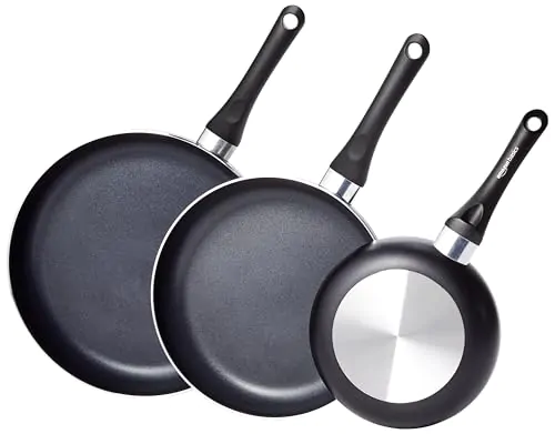 Set de 3 poêles antiadhésives Amazon Basics