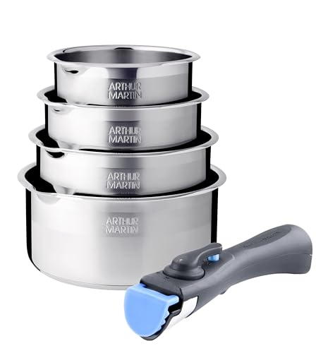 Batterie de cuisine inox 5 pièces Arthur Martin