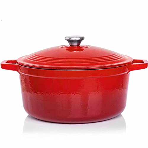 Cocotte Fonte Émaillée VeoHome 6L Rouge