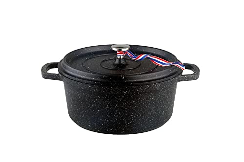 Cocotte Ronde Noire en Fonte d'Aluminium