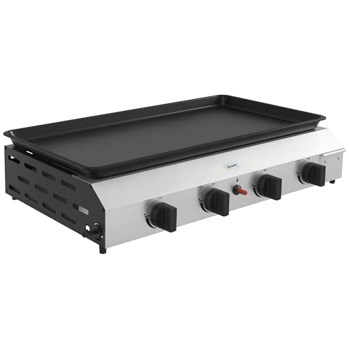 Plancha à gaz 4 brûleurs transportable