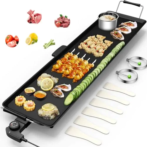 Plancha Électrique XXL Antiadhésive pour 8 Personnes