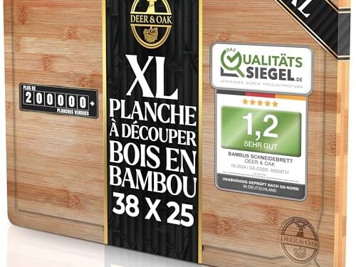 Planche à Découper en Bambou 38 x 25 cm