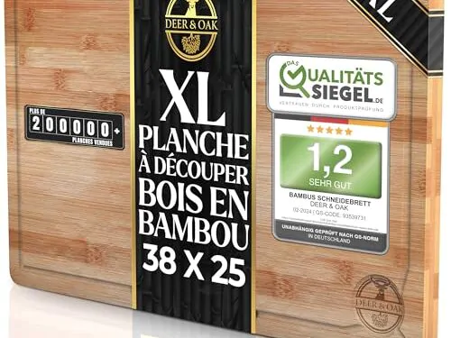 Planche à Découper en Bambou 38 x 25 cm