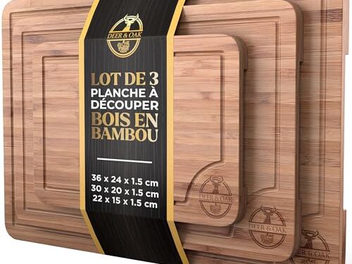 Planche à découpers en bambou extra large