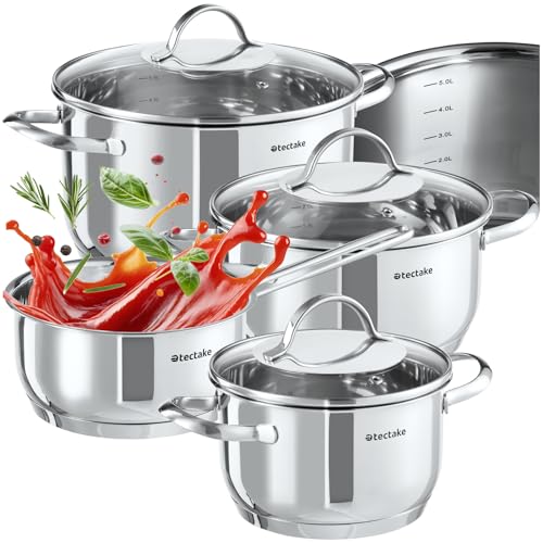 Set de casseroles en inox 7 pièces