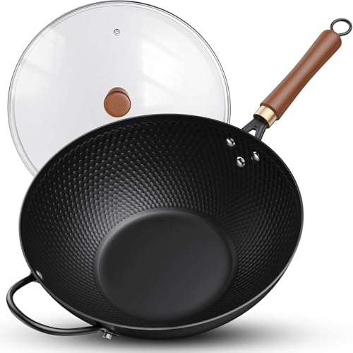 Wok Antiadhésif 33 cm Pré-assaisonné