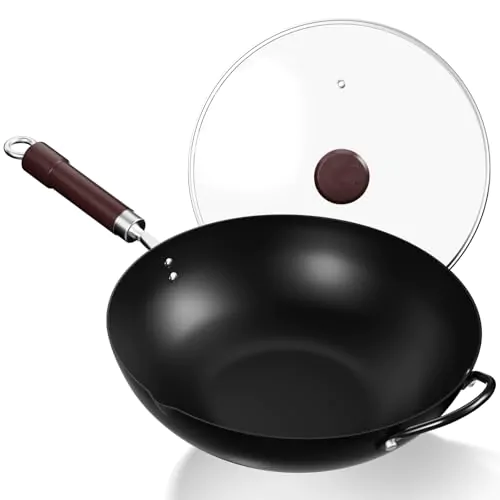 Wok en Acier au Carbone 32 cm