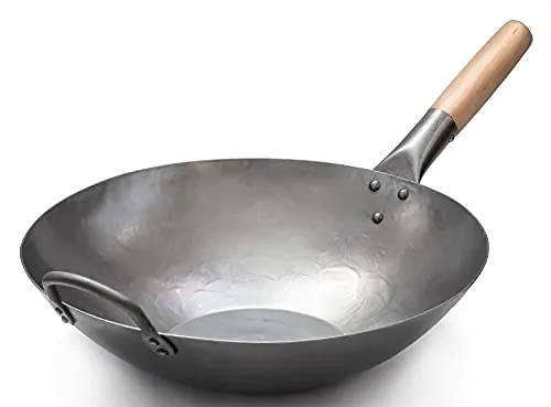 Wok en Acier au Carbone 35,6 cm