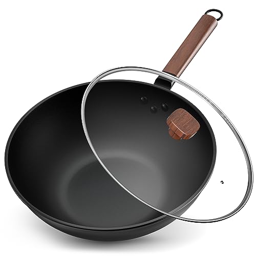 Wok en Acier au Carbone Jobin 33 cm