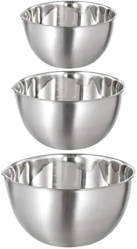 Lot de 3 Bols Mélangeurs en Inox