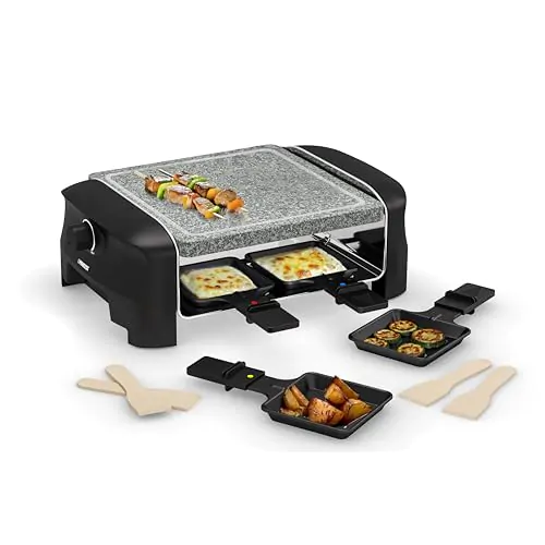 Raclette Princess 4 personnes avec plaque en pierre