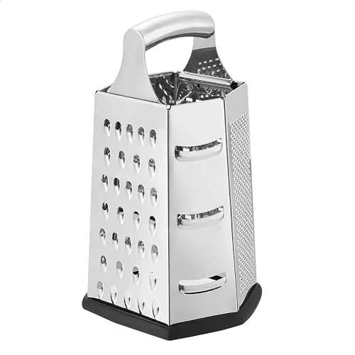 Râpe à fromage en inox à 6 côtés