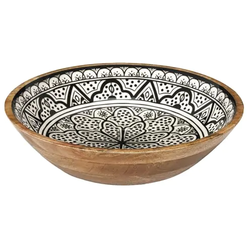 Saladier en Manguier Dune Noir 33 cm