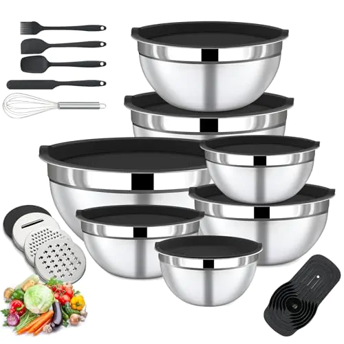 Set de 7 Saladiers en Acier Inoxydable