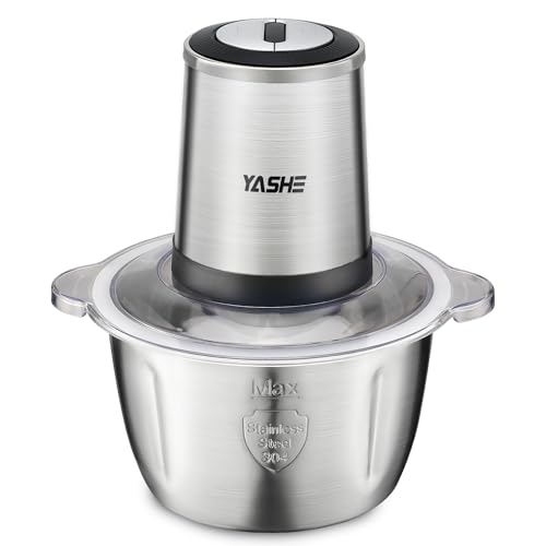 YASHE Hachoir Électrique 500W en Acier Inoxydable