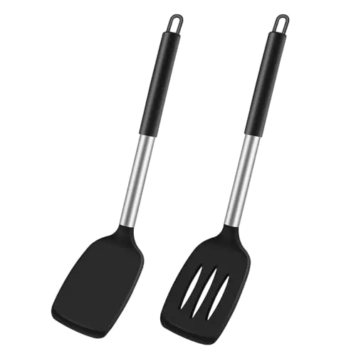 Lot de 2 Spatules en Silicone Résistantes