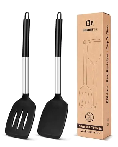 Lot de 2 spatules en silicone résistantes
