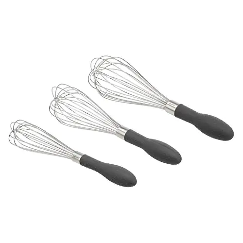 Lot de 3 fouets en acier inoxydable
