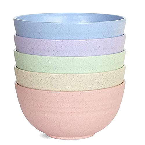 Lot de 5 bols en plastique incassables