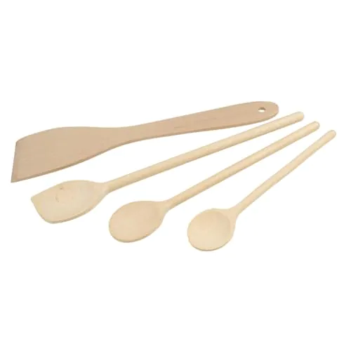 Set de 4 ustensiles de cuisine en bois