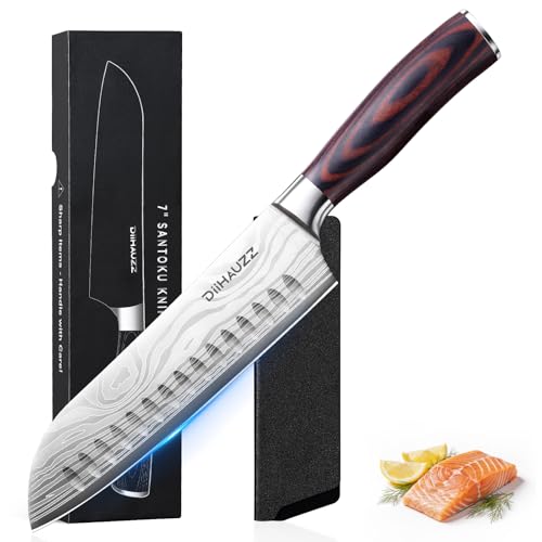 Couteau Santoku Japonais 18 cm DiiHAUZZ