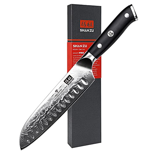 Couteau Santoku Japonais 18cm Damas