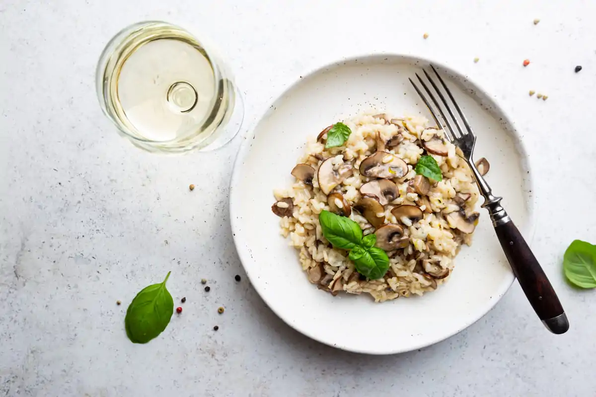 risotto de champiñones