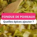¿Qué especias debo usar para una fondue de puerros?