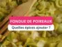Quelles épices pour une fondue de poireaux ?