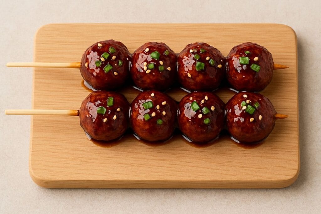 Albóndigas glaseadas con salsa teriyaki