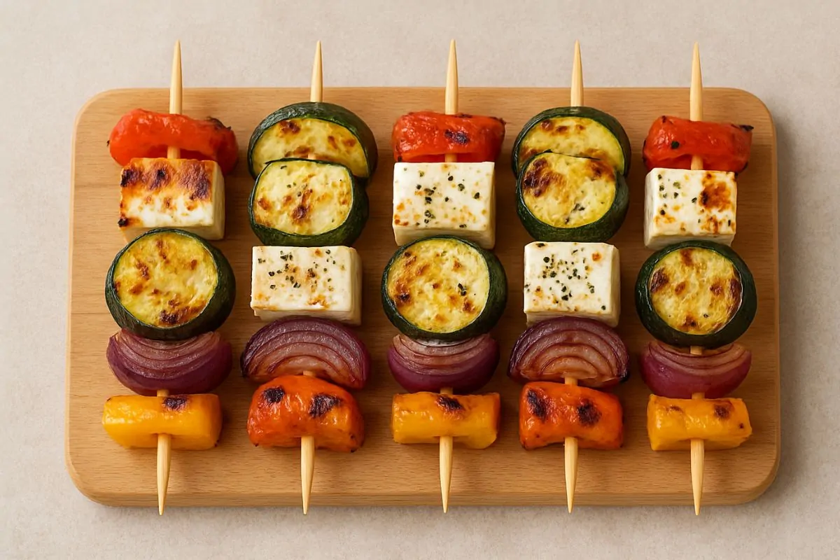 Verduras a la parrilla y queso feta