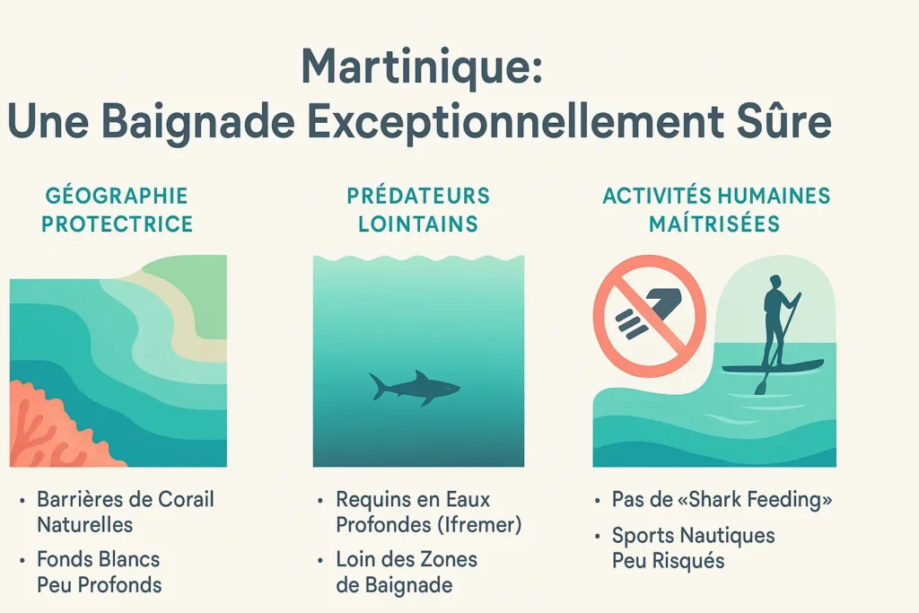 Paisaje marino de Martinica con aguas cristalinas