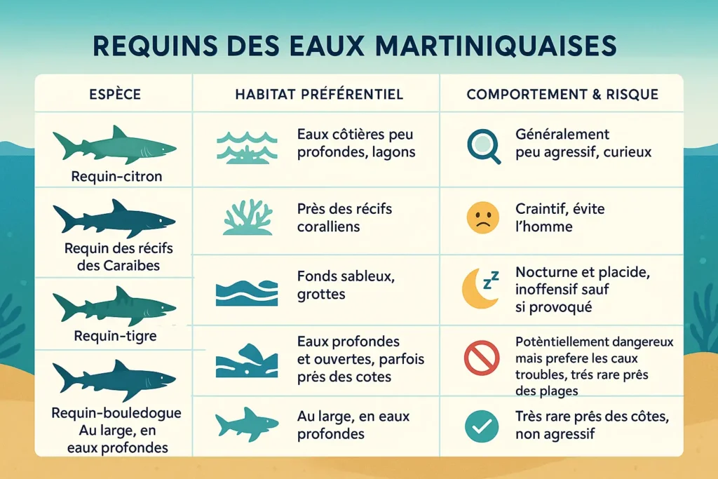 Tiburones de las aguas de Martinica