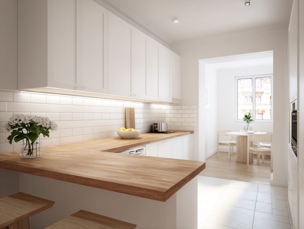 pasillo de la mesa de la cocina