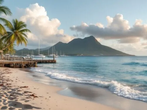 Une plage de Martinique sans danger