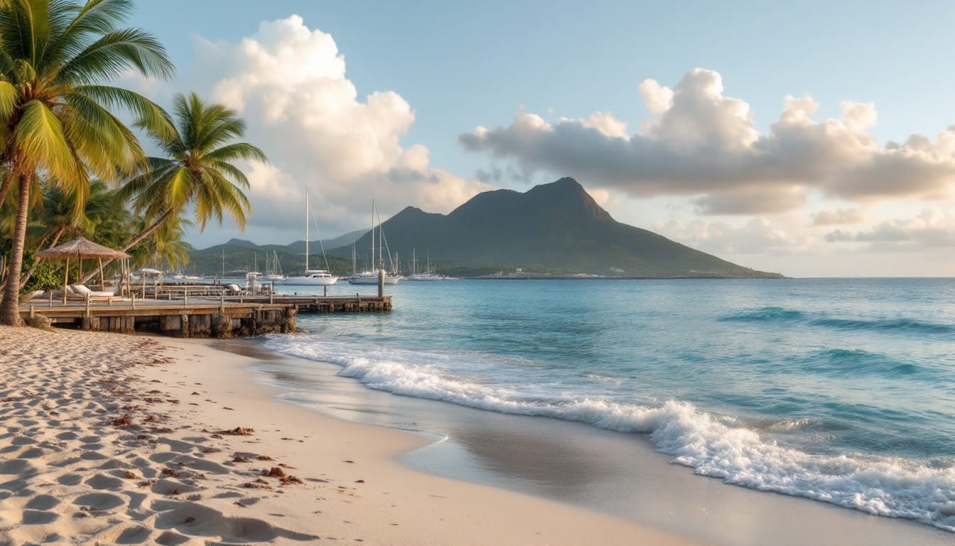 A safe beach in Martinique