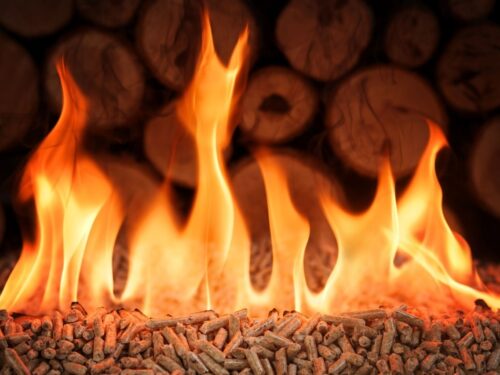 Calefacción de leña con troncos o pellets