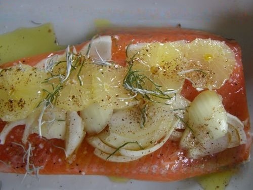 Préparation de la truite au four avec aromates Préparation truite au four avec aromates