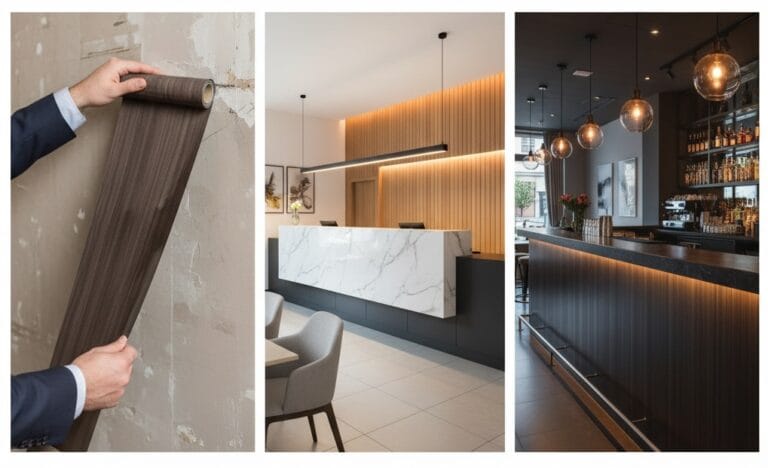 Recubrimiento adhesivo para hoteles