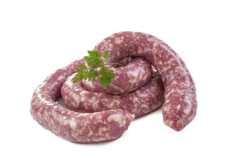 Raw Toulouse sausage, ready to cook Toulouse sausage ready to cook