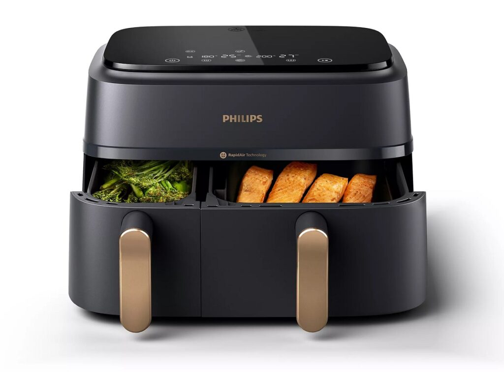 Freidora de aire Philips con compartimento