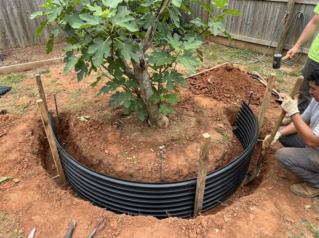 Barrera radicular para una higuera