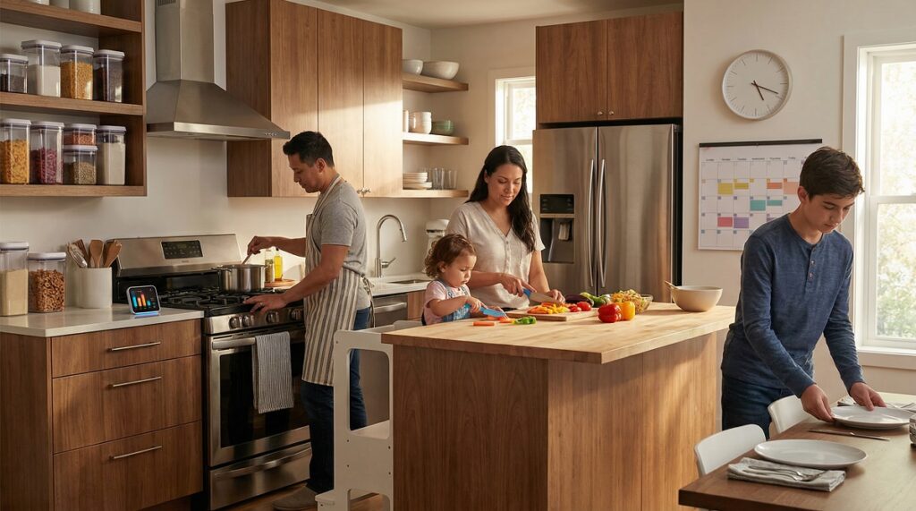 Gestionar el tiempo para cocinar con la familia