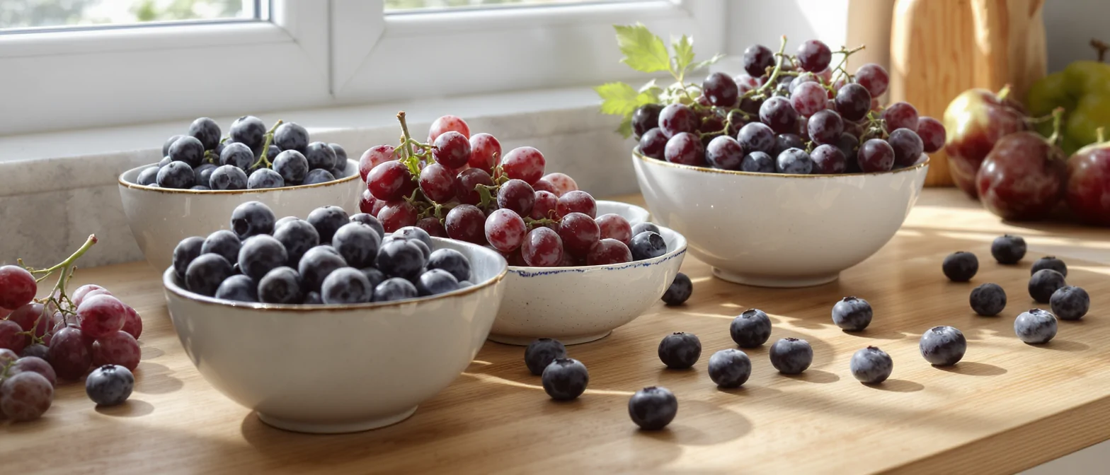 Enjuague y guarde las frutas azules para conservar sus antioxidantes