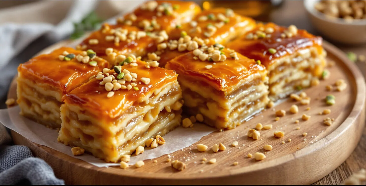 Ready-to-eat Armenian desserts Traditional Armenian pastries served on the table with coffee